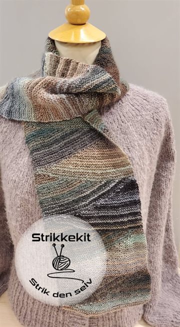 Strikkekit - Vifte halstørklæde